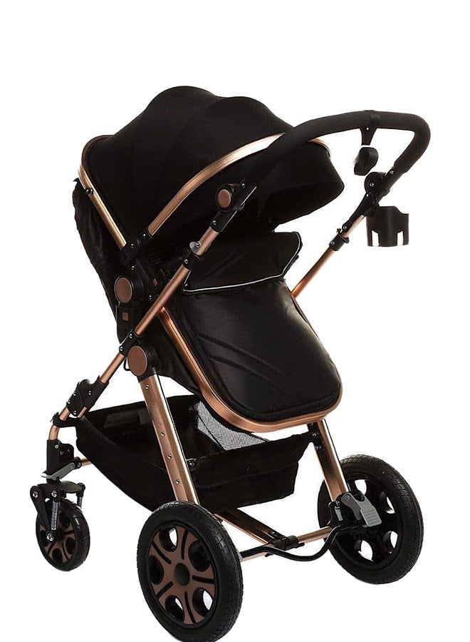 4-In-1 Luxury Stroller Travel System - Black