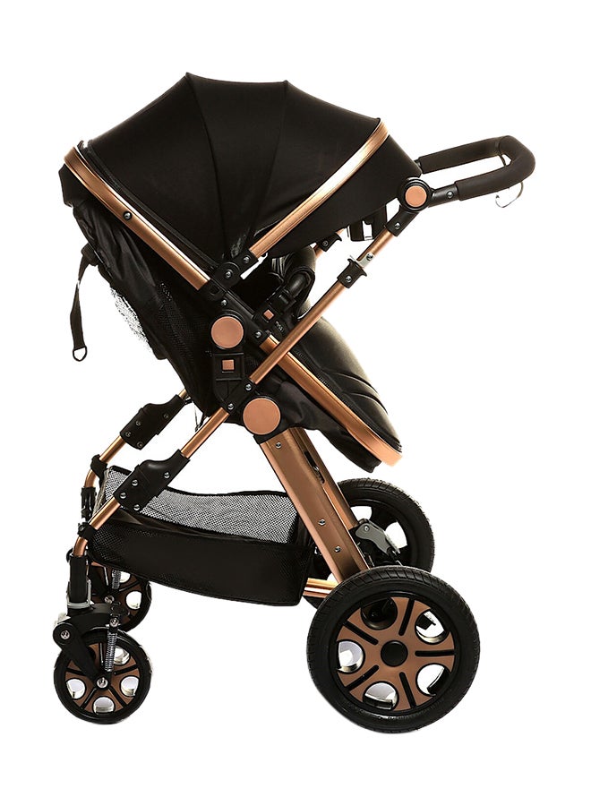 4-In-1 Luxury Stroller Travel System - Black