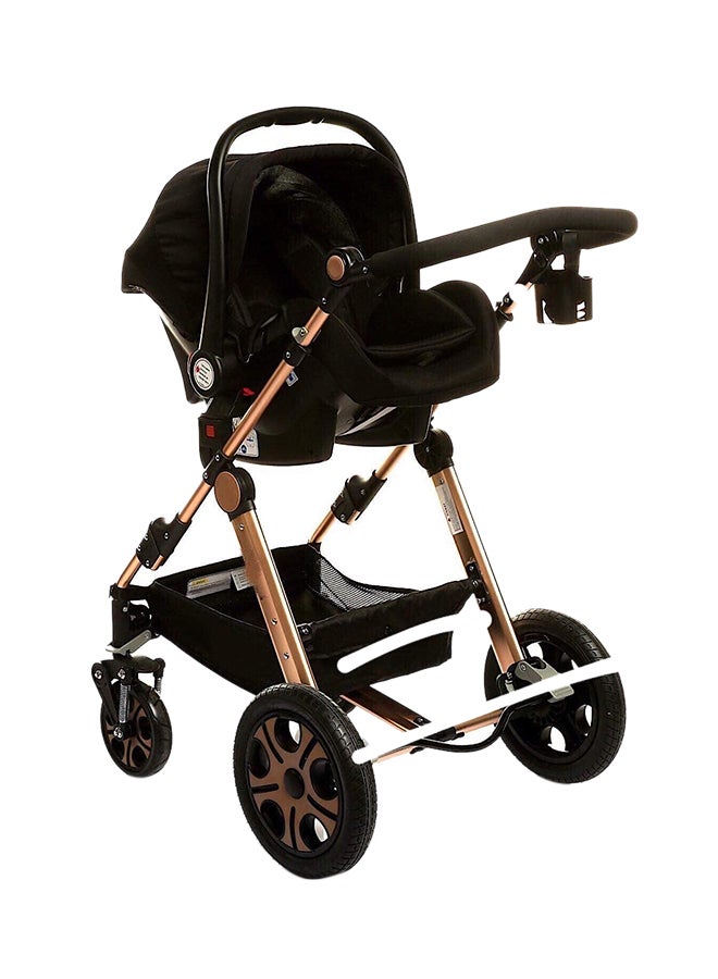 4-In-1 Luxury Stroller Travel System - Black