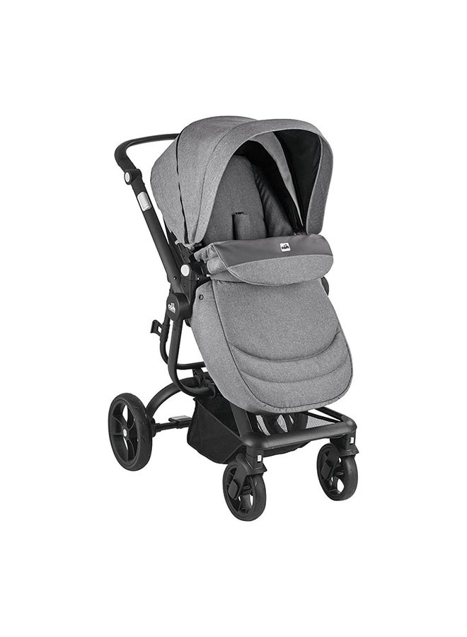 Taski Sport Baby Travel System - Grey -  Super Compact And Lightweight Travel System, Very Spacious, From 0 To 4 Years Old, 22 Kg, Rocking Function, Made In Italy, Aluminium Frame