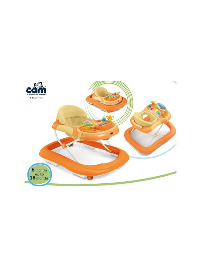 Giocando Baby Walker, Kids, Toddler, Push, Learning, Round, Activity Walker, Adjustable, Foldable - Oranges