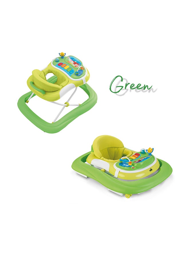 Giocando Baby Walker, Kids, Toddler, Push, Learning, Round, Activity Walker, Adjustable, Foldable - Green