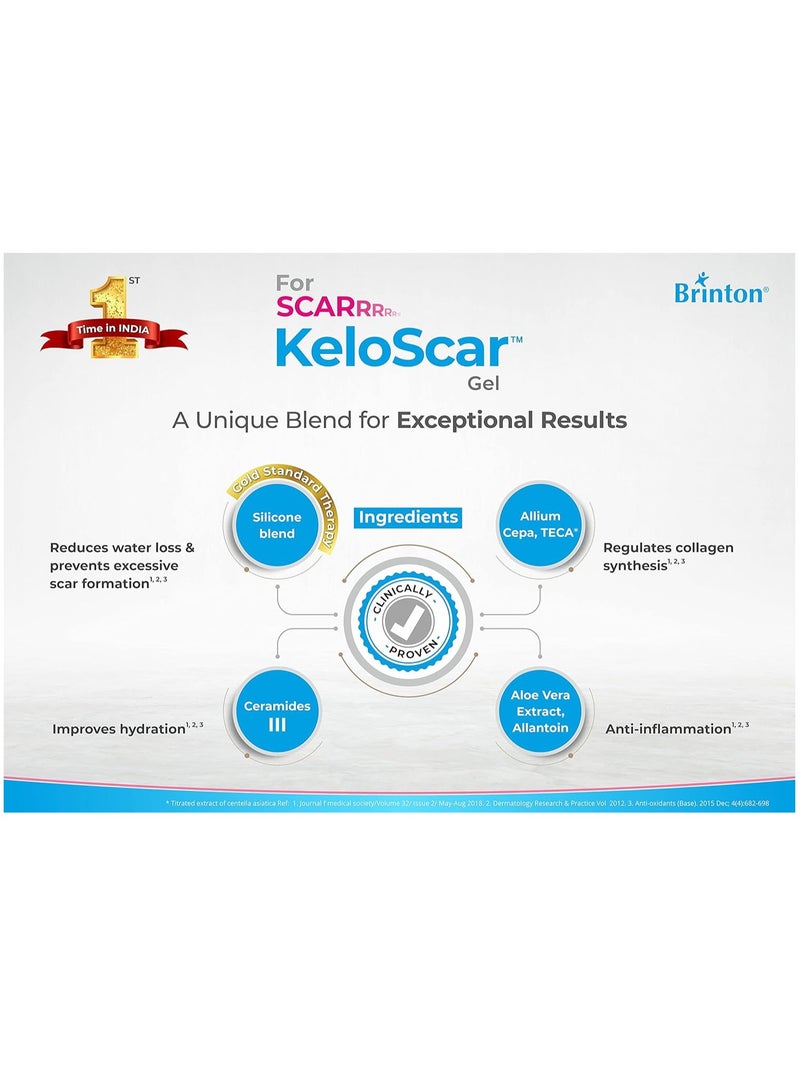 Brinton Keloscar Gel Surgical Scar Gel for All Skin Types 15G