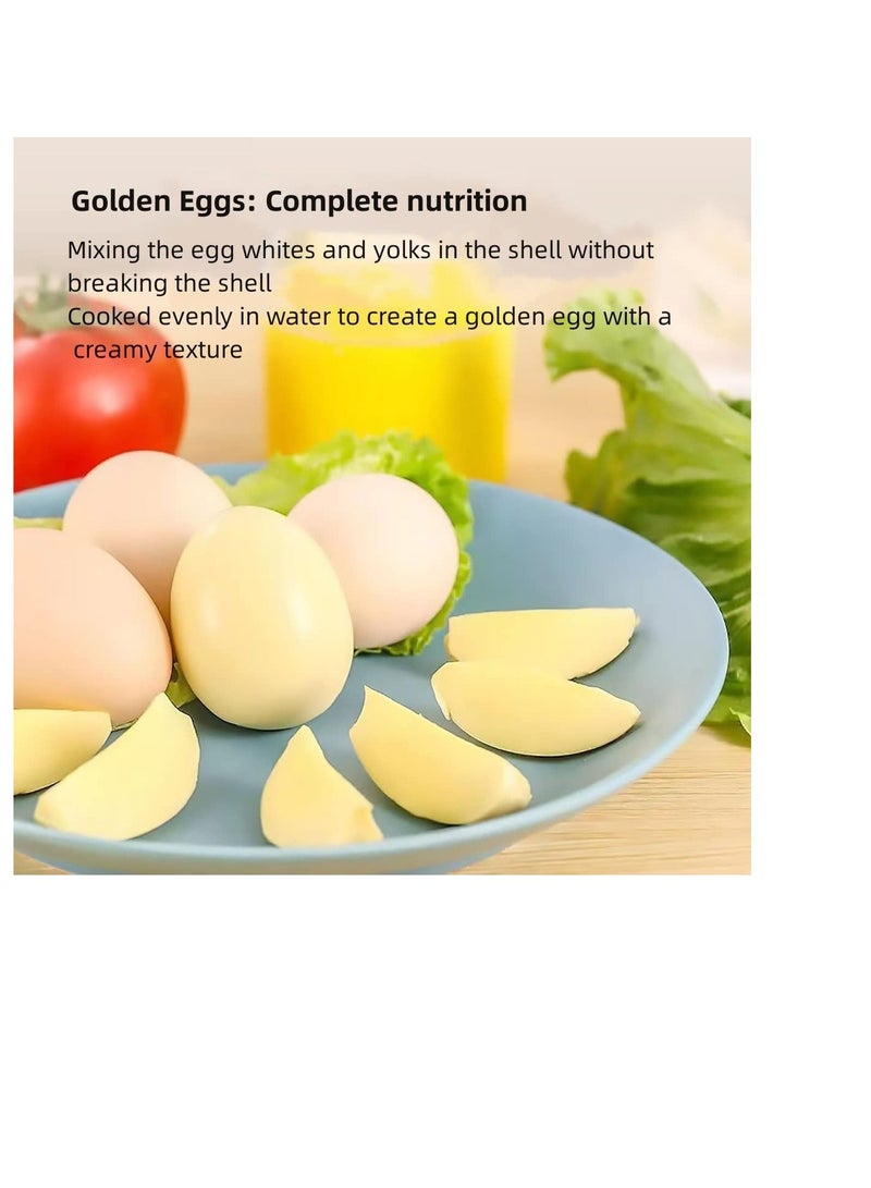 Golden Egg Maker Hand-Pull, Scrambler Shaker, Kitchen Cooking Tools Whisk Spinner Gadgets, Suitable For Making Hard Boiled Eggs