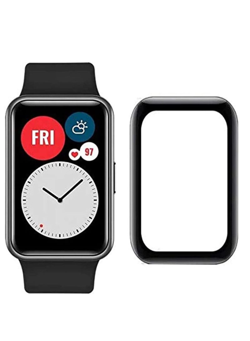 3D Full Cover Screen Protector for Huawei Fit Smart Watch, Glue Acrylic Glass