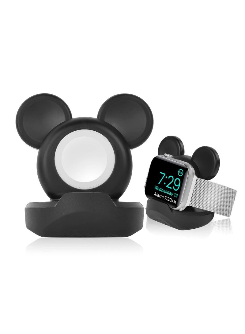 For iWatch Charger Stand Compatible, Silicone Dock Holder, Desk Stand, Charging Station Holder Compatible for All Apple Series Ultra/SE/8/7/6/5/4/3/2/1, Home/Office Use