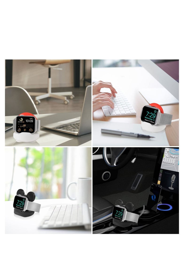 For iWatch Charger Stand Compatible, Silicone Dock Holder, Desk Stand, Charging Station Holder Compatible for All Apple Series Ultra/SE/8/7/6/5/4/3/2/1, Home/Office Use