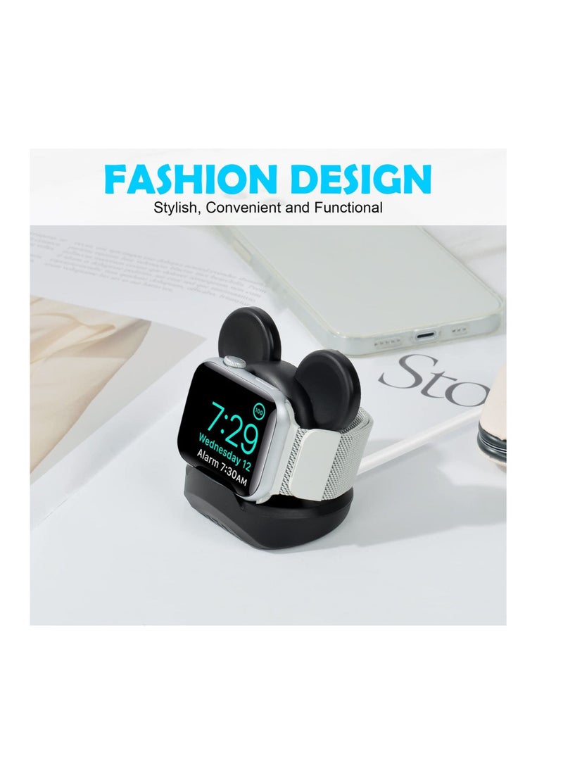 For iWatch Charger Stand Compatible, Silicone Dock Holder, Desk Stand, Charging Station Holder Compatible for All Apple Series Ultra/SE/8/7/6/5/4/3/2/1, Home/Office Use
