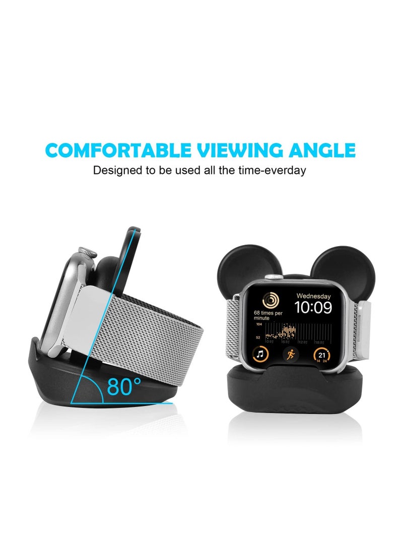 For iWatch Charger Stand Compatible, Silicone Dock Holder, Desk Stand, Charging Station Holder Compatible for All Apple Series Ultra/SE/8/7/6/5/4/3/2/1, Home/Office Use