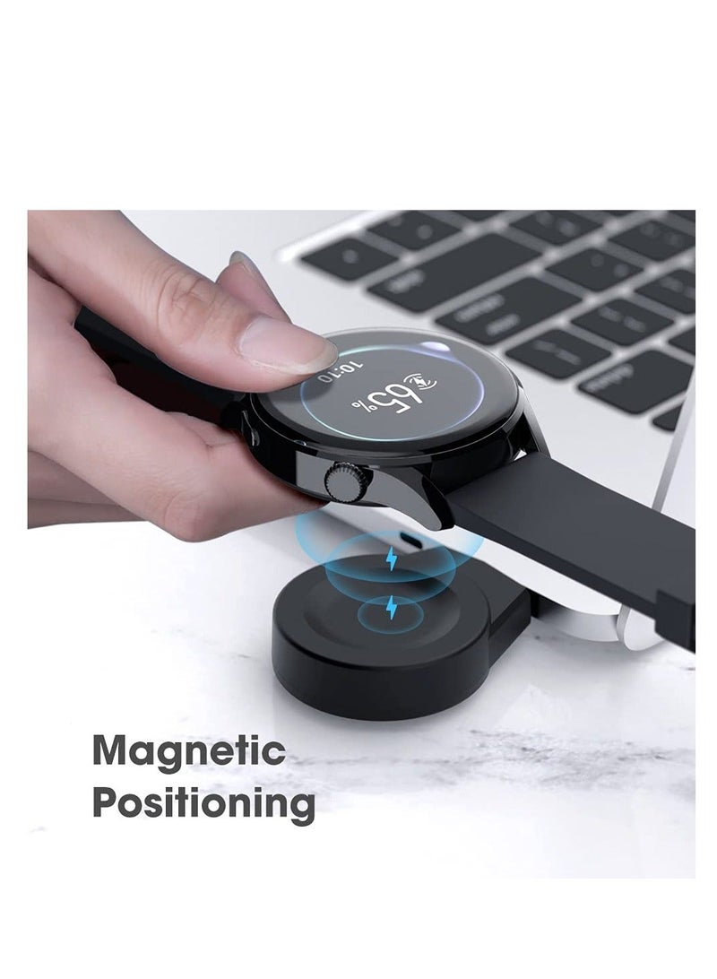 2 in 1 USB Charger for HUAWEI Watch 3, Magnetic Wireless Charging 3 Pro/HUAWEI GT2 Pro,Travel Portable Smart with C port
