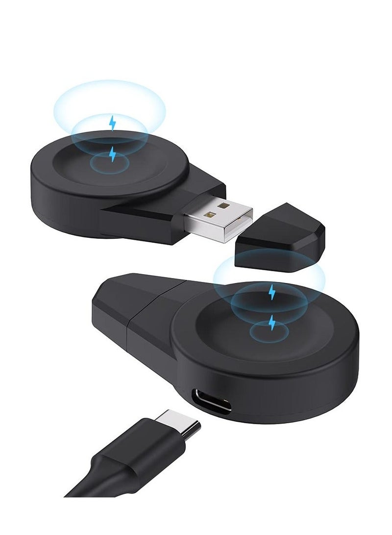 2 in 1 USB Charger for HUAWEI Watch 3, Magnetic Wireless Charging 3 Pro/HUAWEI GT2 Pro,Travel Portable Smart with C port