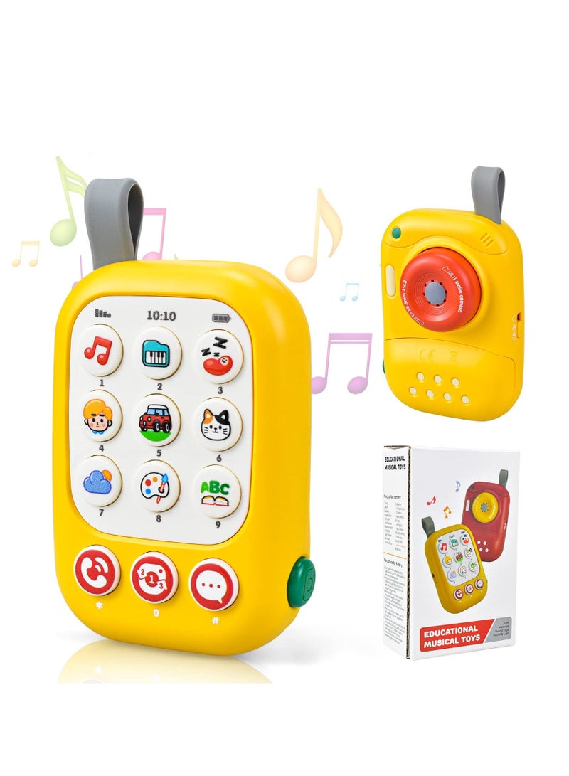 Kids Mobile Phone Soft and Safe Baby Toy with Animal Sounds Music,Toddler