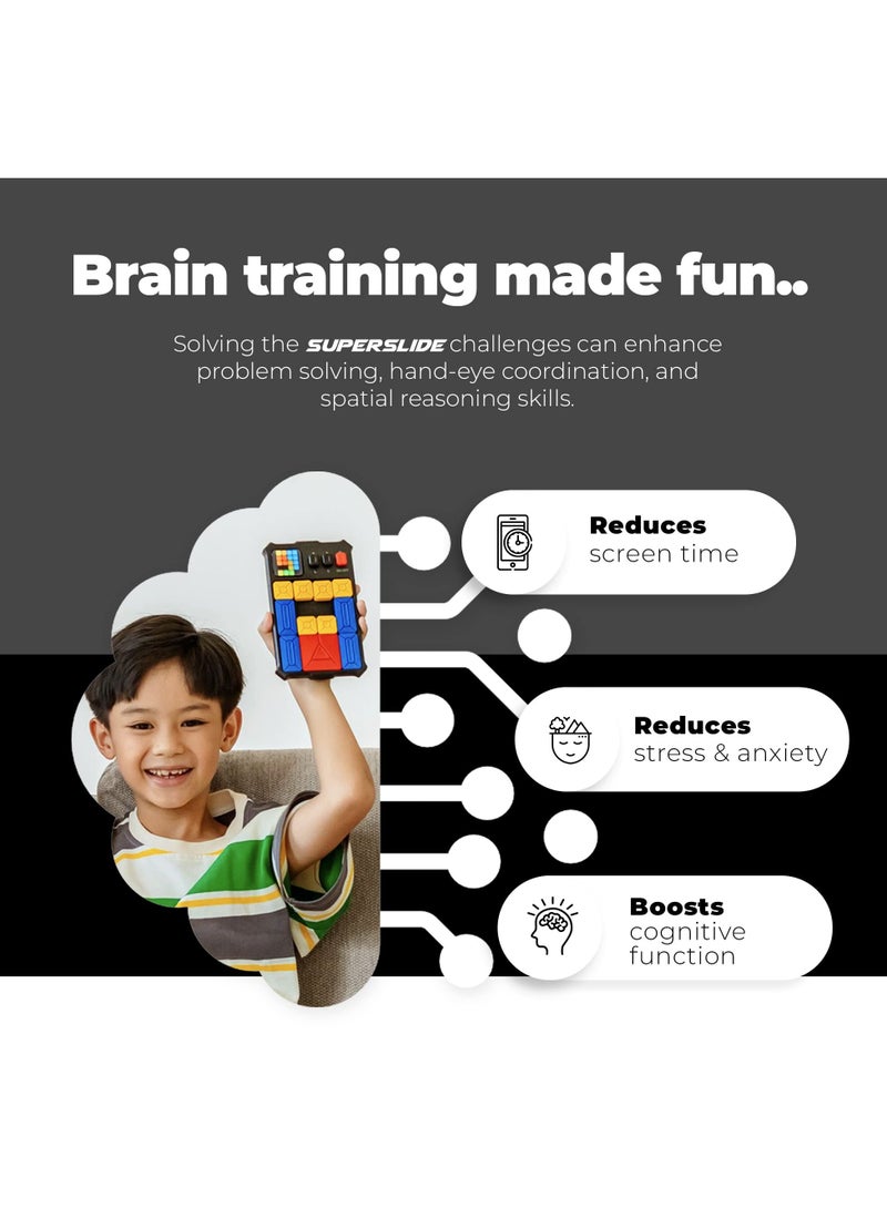 Super Slide Puzzle Games, 500+ Level Challenges Brain Teaser Puzzle, STEM Toys for Kids, Learning Games Teens, Travel Gifts Boys Girls