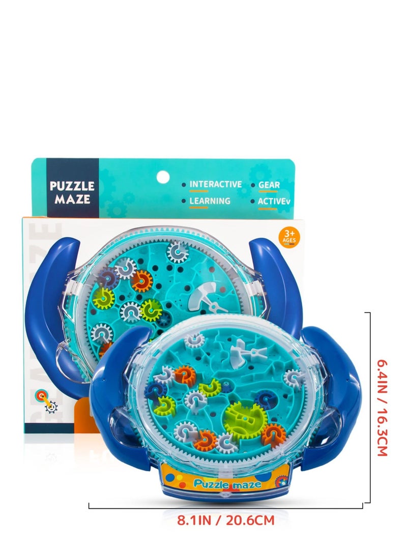 Brain Teasers Gravity Ball Game Maze Puzzle Toy Gifts for Kids Teens Adults, Mind Puzzles 3-8, 3D Kids, Labyrinth Marble with Two Steel Marbles