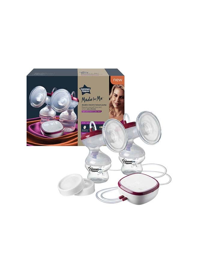 Made for Me Single Electric Breast Pump, Strong Suction, Soft Feel, USB Rechargeable, Quiet, Portable, Express Modes, Baby Bottle Included