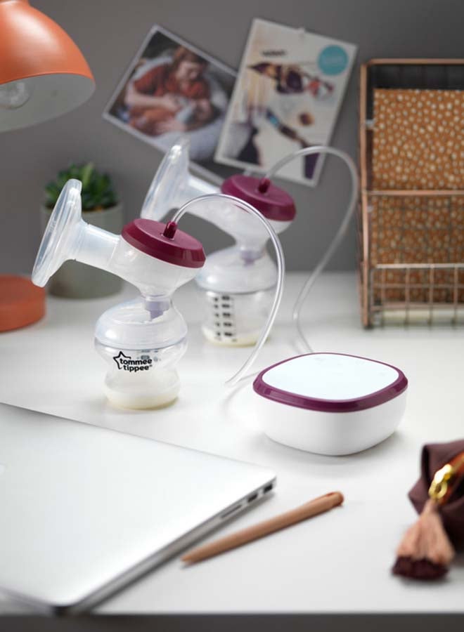 Made for Me Single Electric Breast Pump, Strong Suction, Soft Feel, USB Rechargeable, Quiet, Portable, Express Modes, Baby Bottle Included