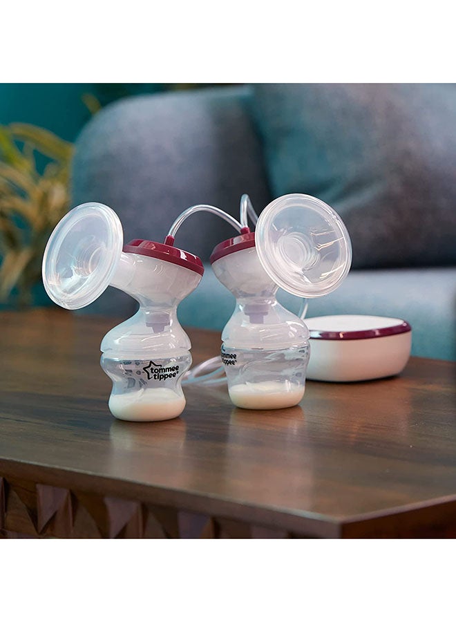 Made for Me Single Electric Breast Pump, Strong Suction, Soft Feel, USB Rechargeable, Quiet, Portable, Express Modes, Baby Bottle Included