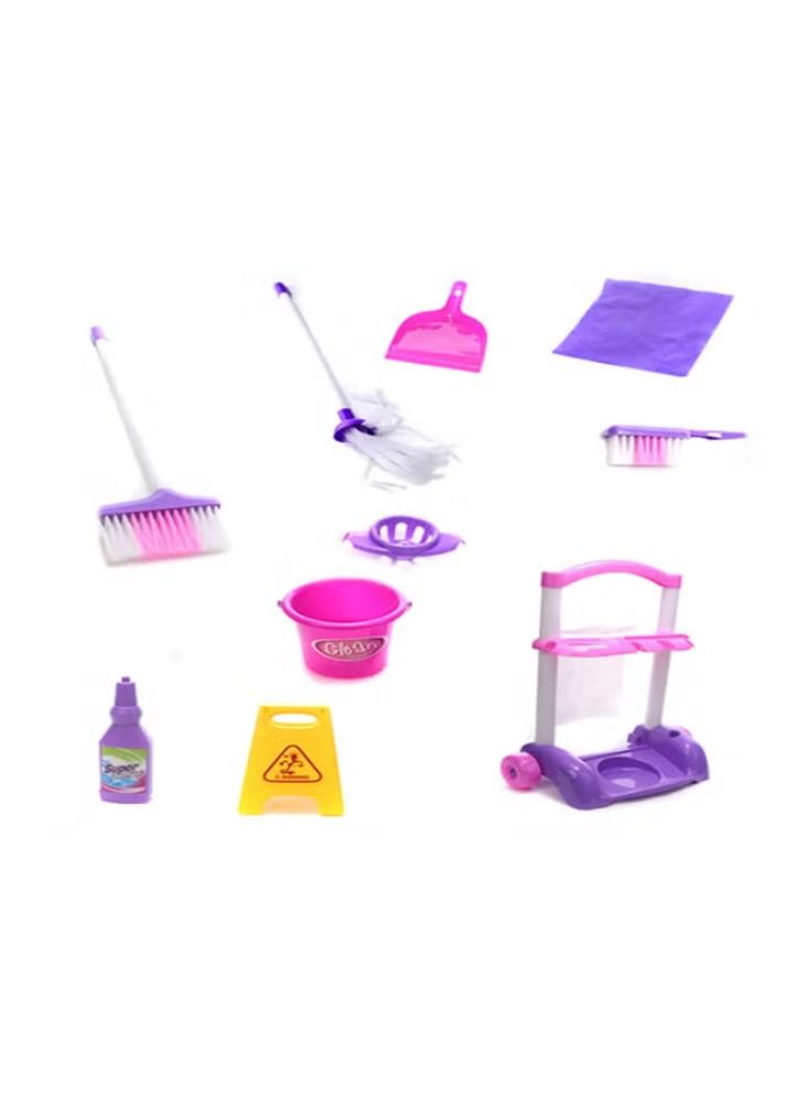 9-Piece Portable Lightweight Little Helper Pretend House Cleaning Play Set