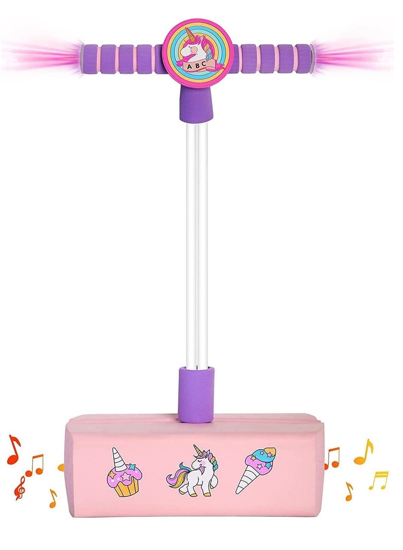 Unicorn girls toys Age 4+ Kids Toys Pogo Jumper With Light Boys Gift for Pink
