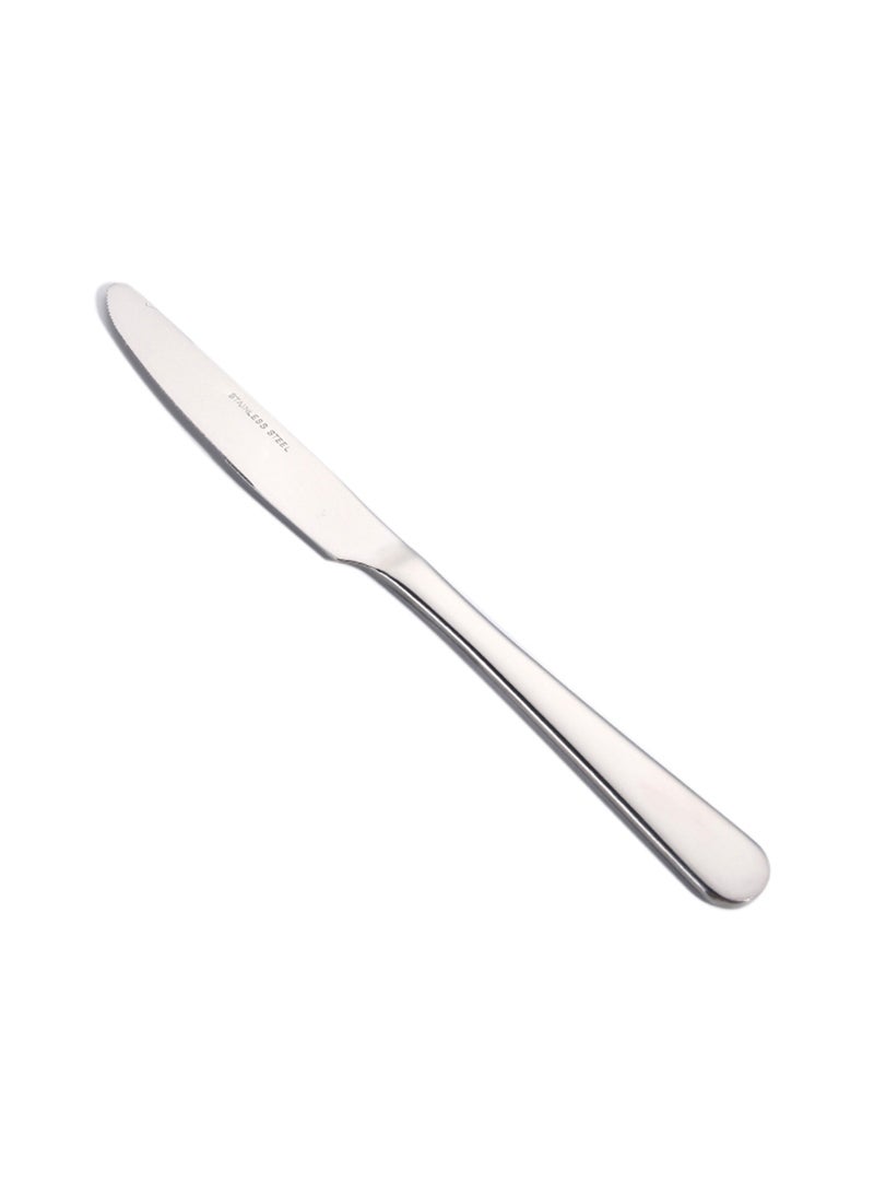 16-Piece Stainless Steel Cutlery Dishwasher Safe Fork knife Spoon and Teaspoon, Silverware for Home Office Party Camping Flatware Eating Utensils 23,18,14 cm Silver 23,18,14cm