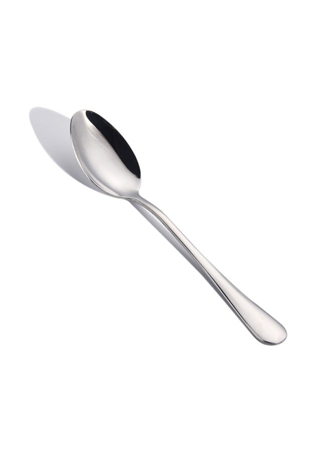16-Piece Stainless Steel Cutlery Dishwasher Safe Fork knife Spoon and Teaspoon, Silverware for Home Office Party Camping Flatware Eating Utensils 23,18,14 cm Silver 23,18,14cm