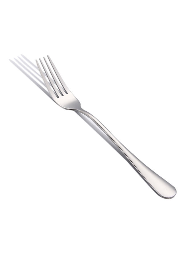 16-Piece Stainless Steel Cutlery Dishwasher Safe Fork knife Spoon and Teaspoon, Silverware for Home Office Party Camping Flatware Eating Utensils 23,18,14 cm Silver 23,18,14cm