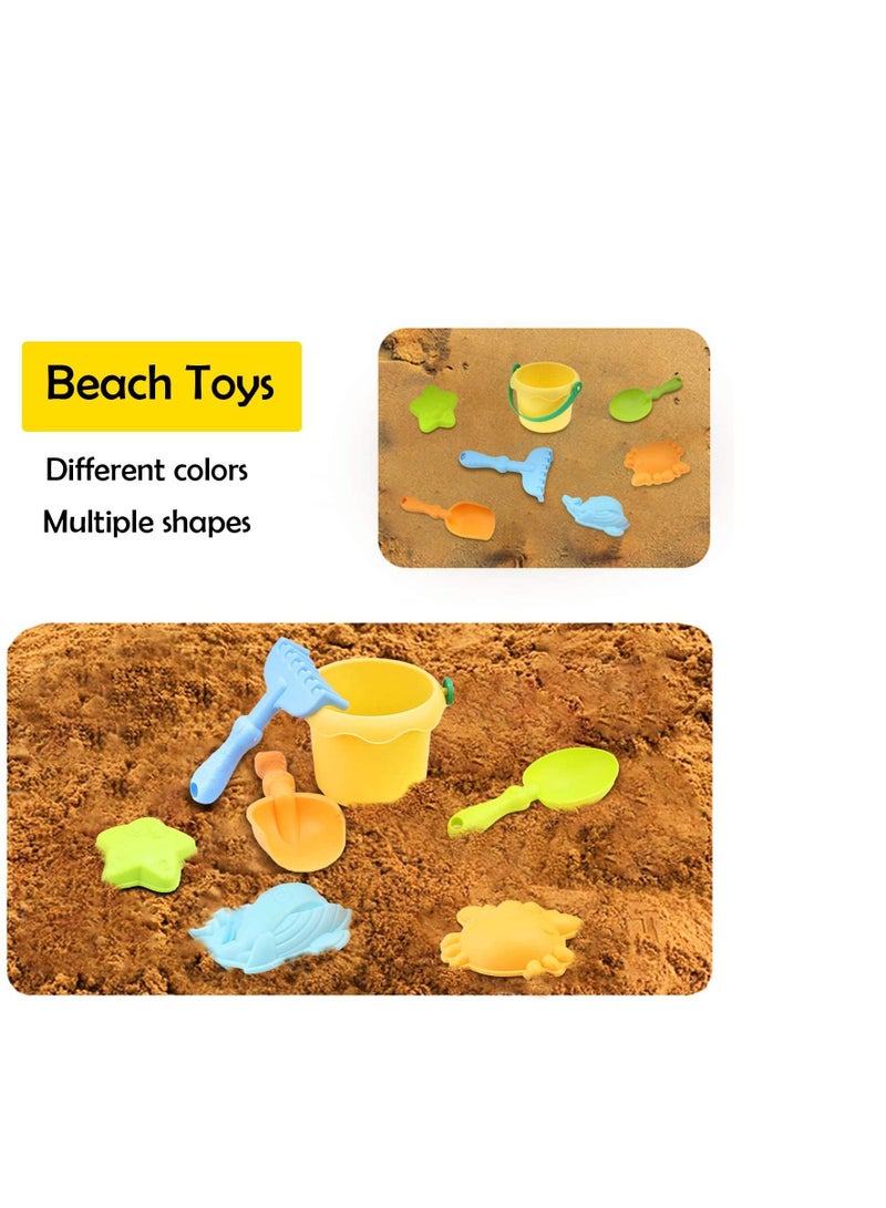Set Beach Toys for Toddlers Soft Material Truck Molds with Mesh Bag Sand and Water Play Assorted Colour Colorful Kids Castle