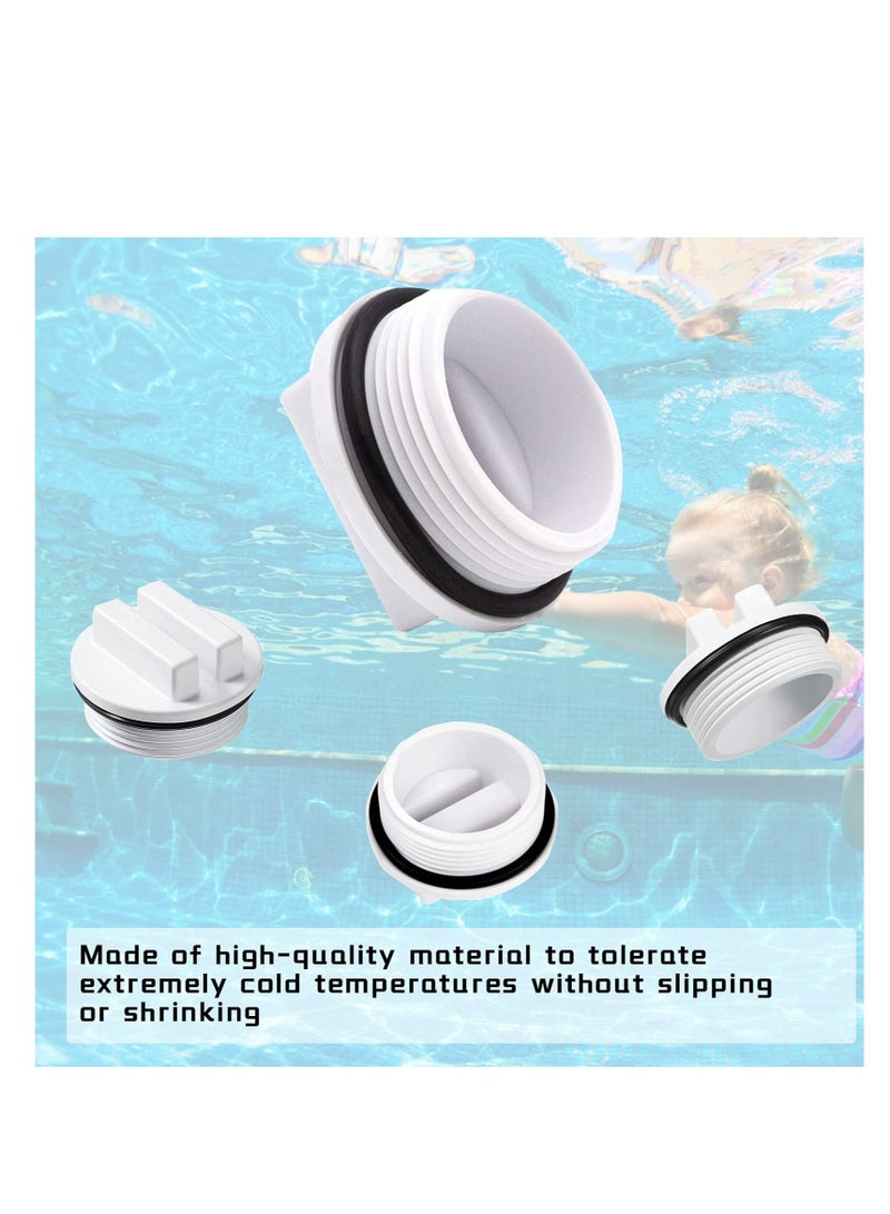 Threaded Winter Pool Plug Caps ,5pcs Swimming Spa Return Line Winterizing Plugs Filter Drain Plug,Pool with O-ring Cover Pipe