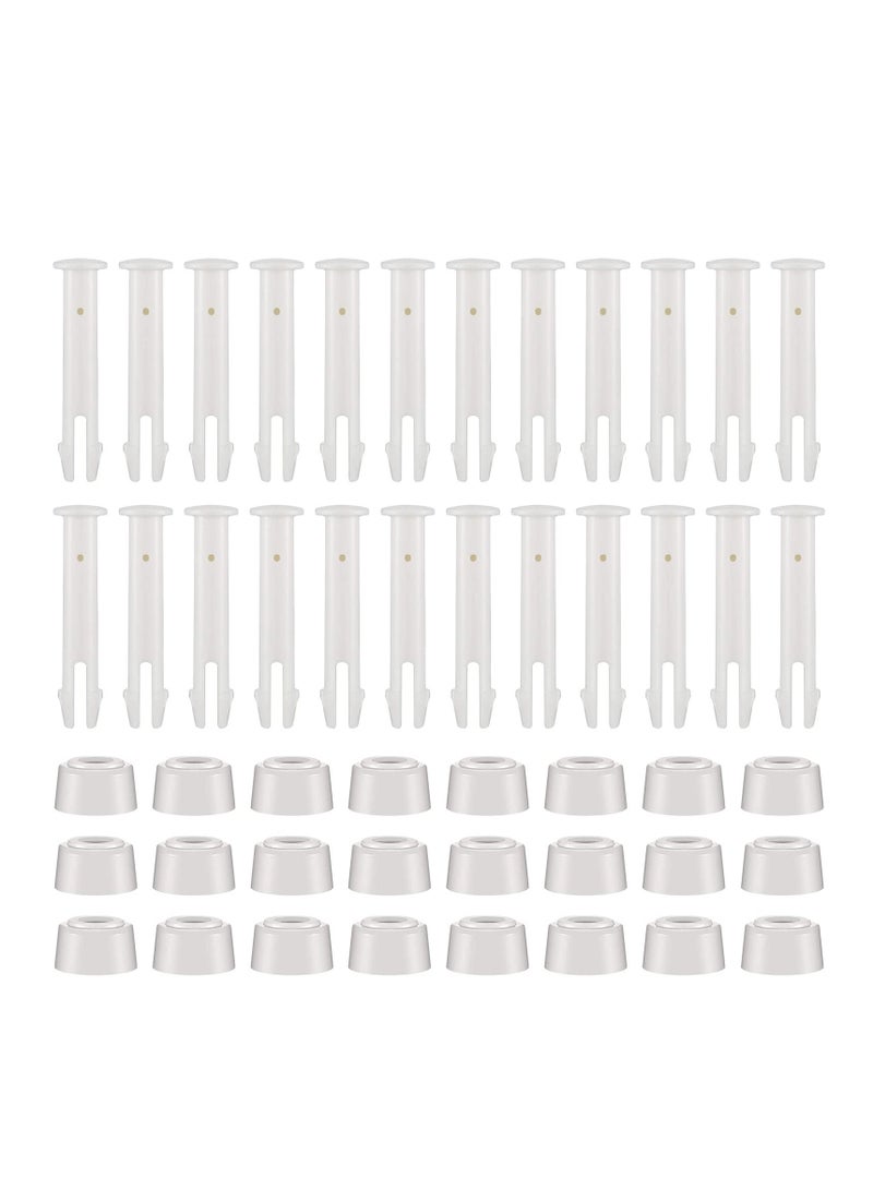 24 Pairs Pool Plastic Connecting Pins and Seals, Spare Parts for Above Ground Metal Frame Pools, 2.36 in / 6 cm Length, Essential Maintenance Accessories