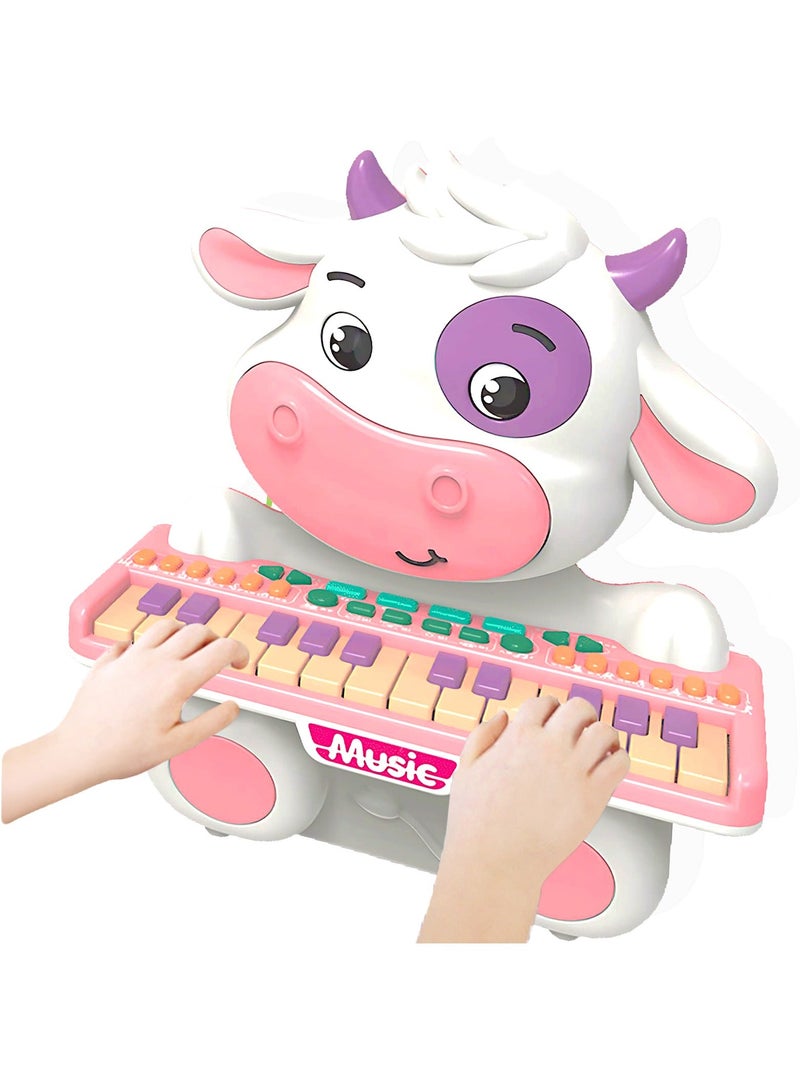SYOSI, Kids Keyboard Piano Toys, Electronic Animal Shape with 6 Instrument Settings Musical Early Education Giftsfor Including Nursery Rhymes, Lighting, Dance Music