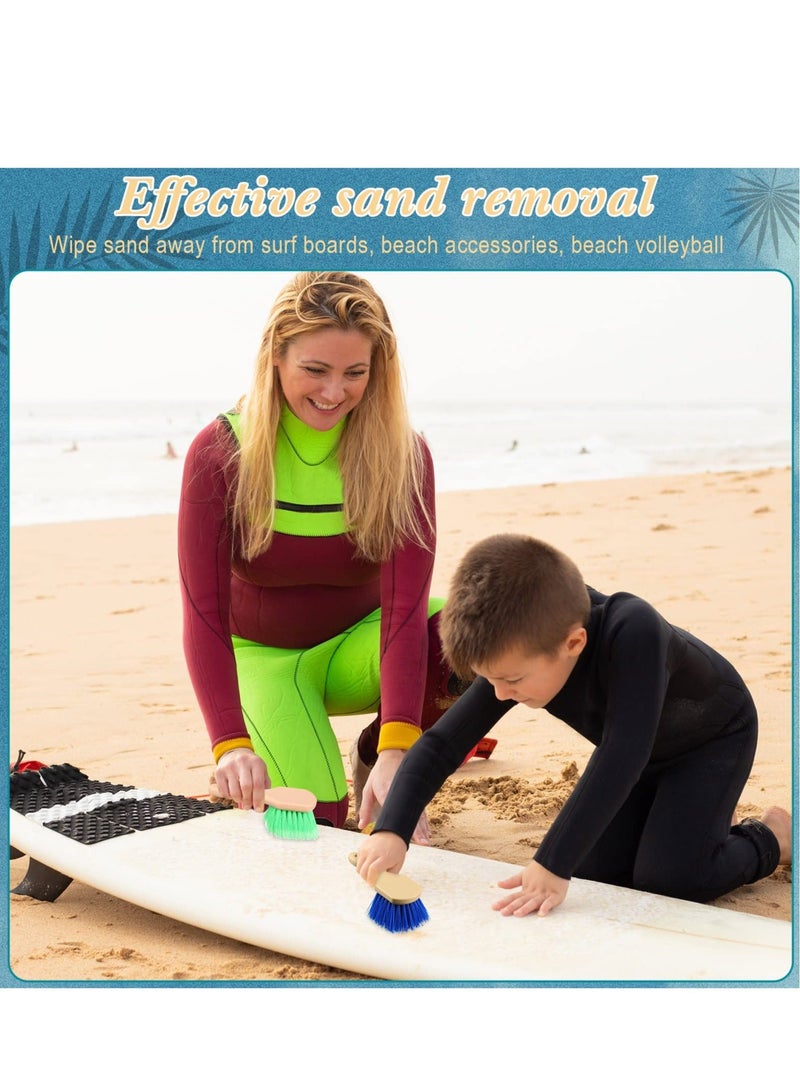 Beach Sand Remover Brush,2 Pcs Accessories Scrub Brushes for Cleaning Soft Bristle Brush Summer Vacation, Water Sports, Volleyball