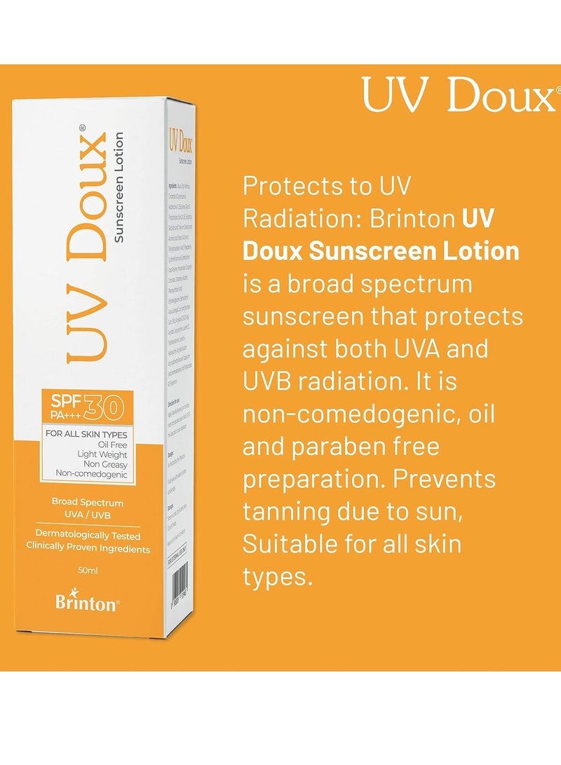 Brinton UvDoux Sunscreen Lotion with SPF 30 50ML Pack of 2