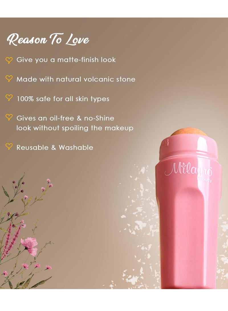 Milagro Beauty Face Roller Reusable Facial Skincare Pink
