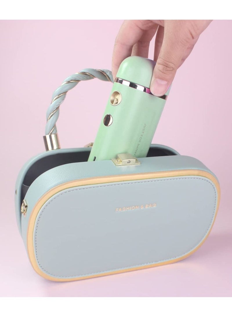 Portable Oxygen Facial Machine, Green, Serum Toner Skin Care Nano Mist Sprayer Mister, High Constant Pressure Spray Machine