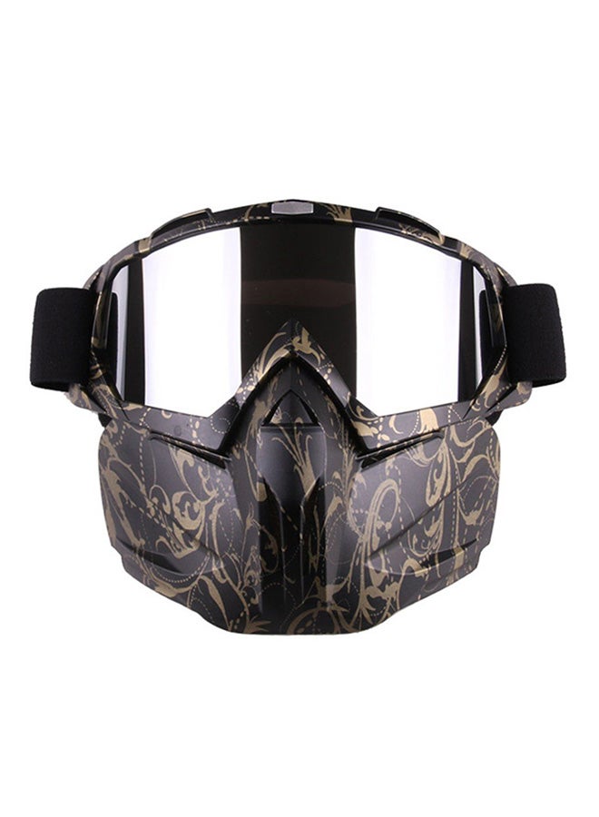 Detachable Helmet Mask Ski Bike Goggles