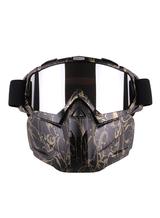 Detachable Helmet Mask Ski Bike Goggles