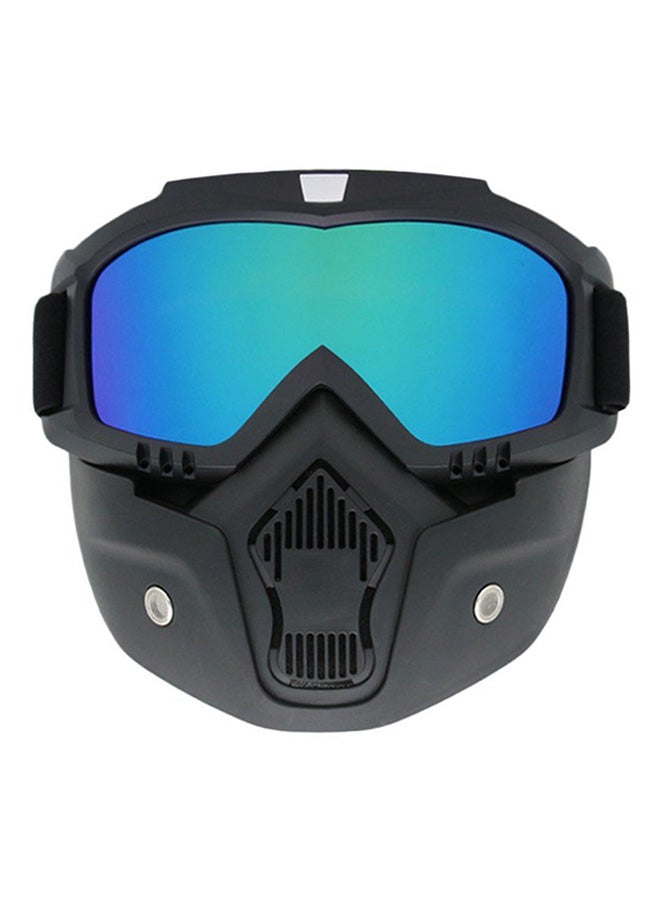 Completely Framed Mask With Goggles