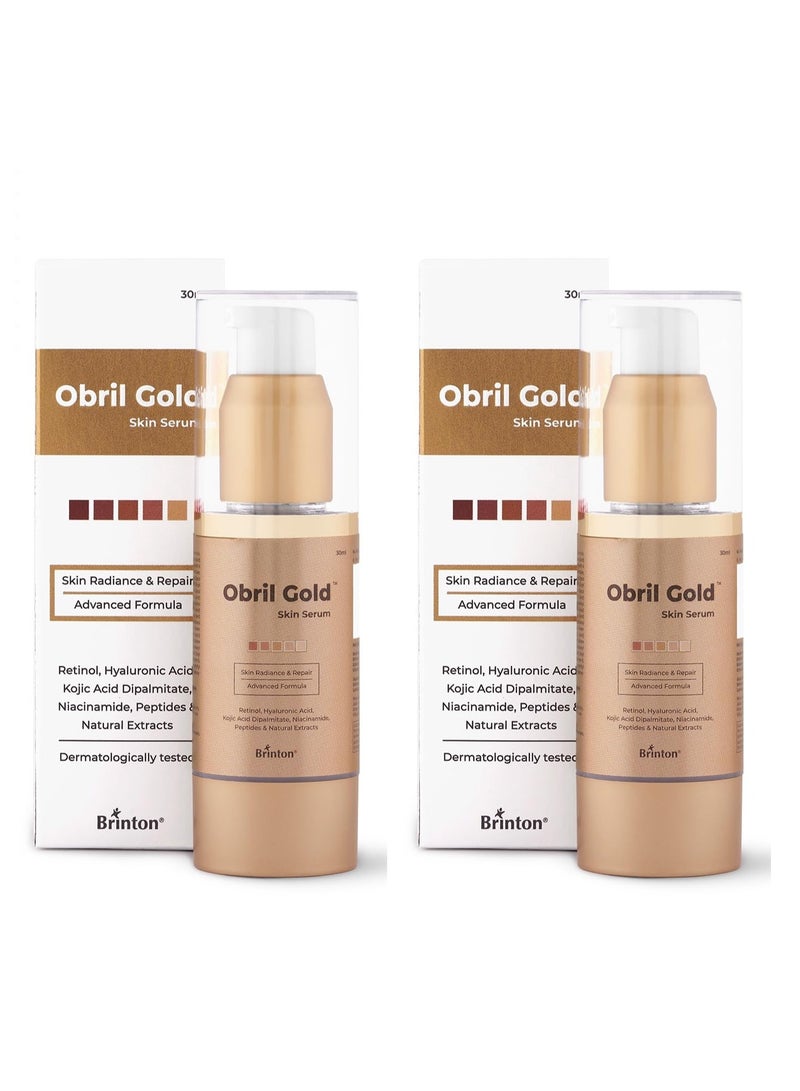 Brinton Obril Gold Skin Serum for Hyperpigmentation 30ml pack of 2