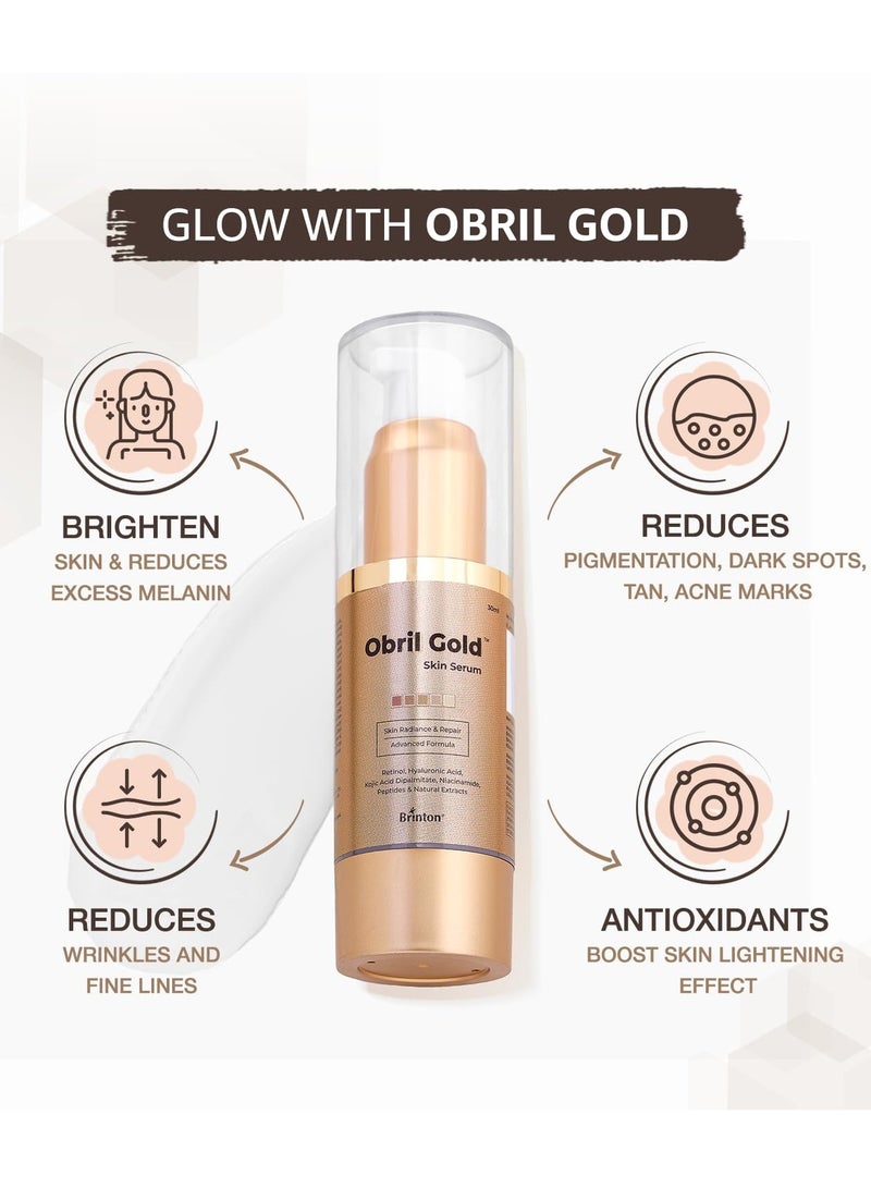 Brinton Obril Gold Skin Serum for Hyperpigmentation 30ml pack of 2