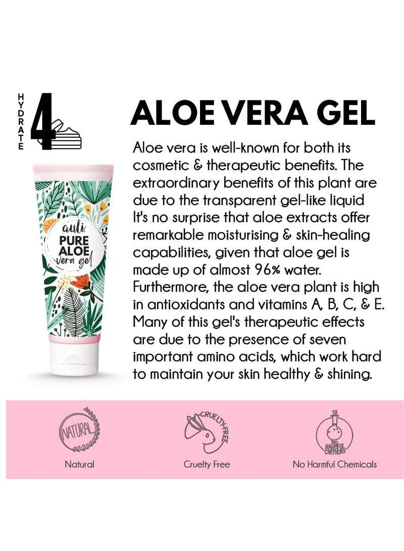 Auli Pure Aloe Vera Shine Gel for All Skin Types 210GM