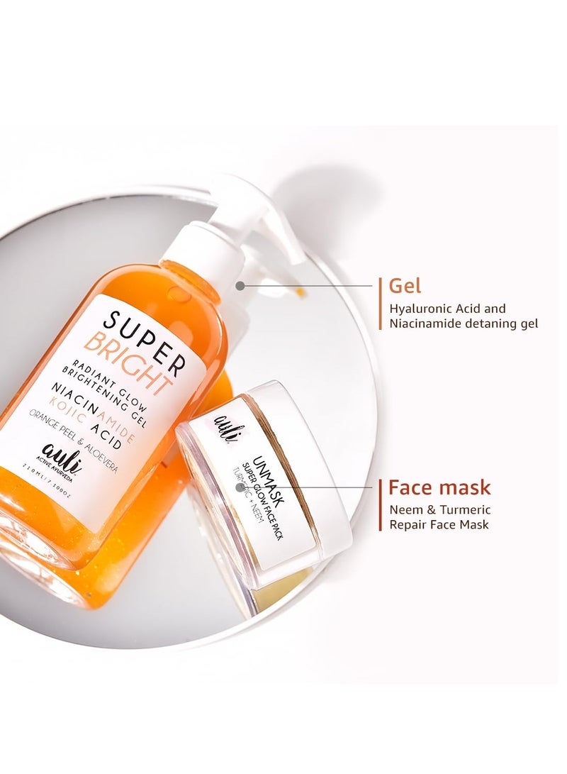 Auli Combo Skincare Gel and Face Mask Pack of 2