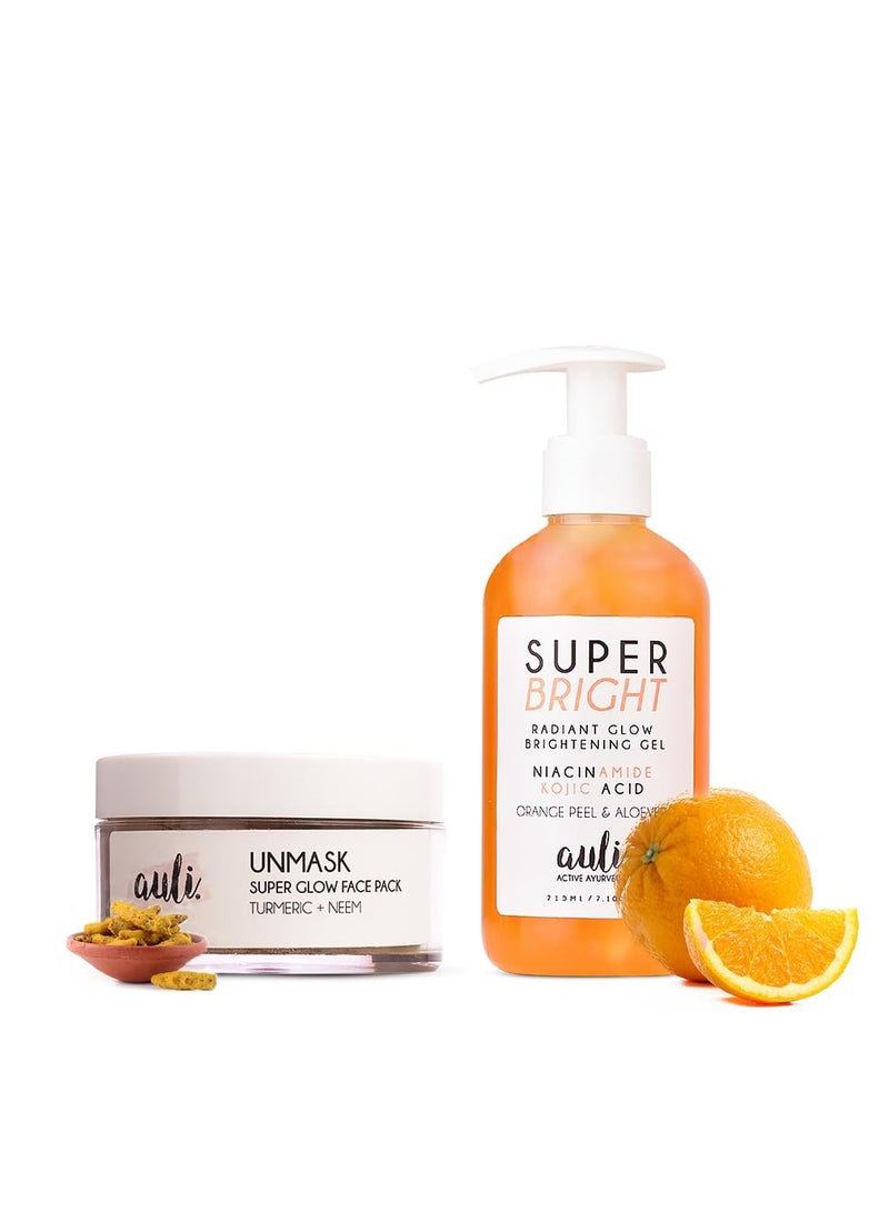 Auli Combo Skincare Gel and Face Mask Pack of 2
