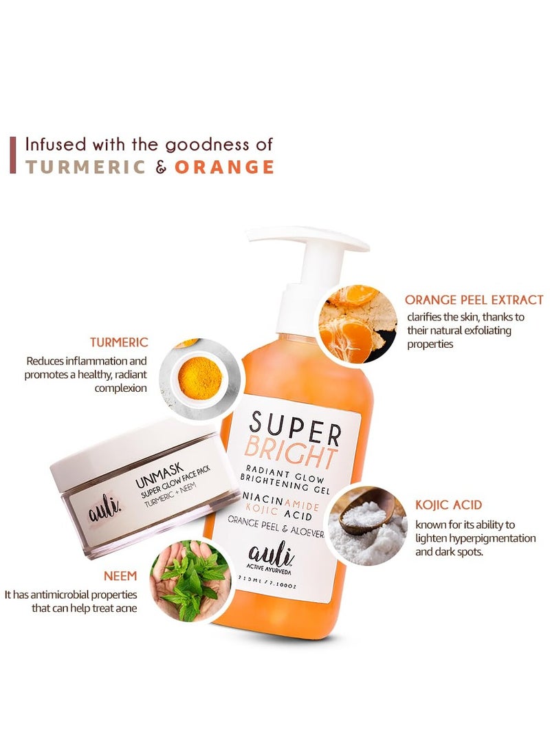 Auli Combo Skincare Gel and Face Mask Pack of 2