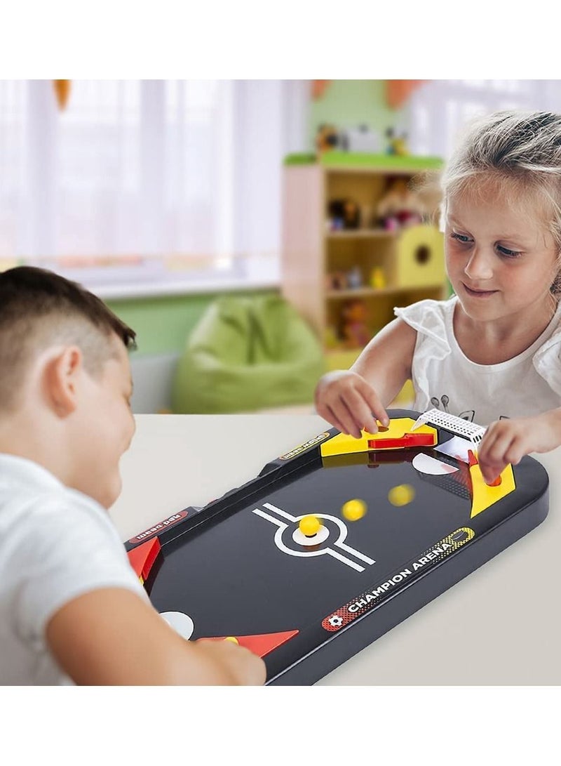 2 in 1 Sports Tabletop Game for Kids, Soccer and Hockey Table Indoor Fun, Includes Pucks, Balls, Strikers, Fits on or Floor Hours of Action-Packed Play