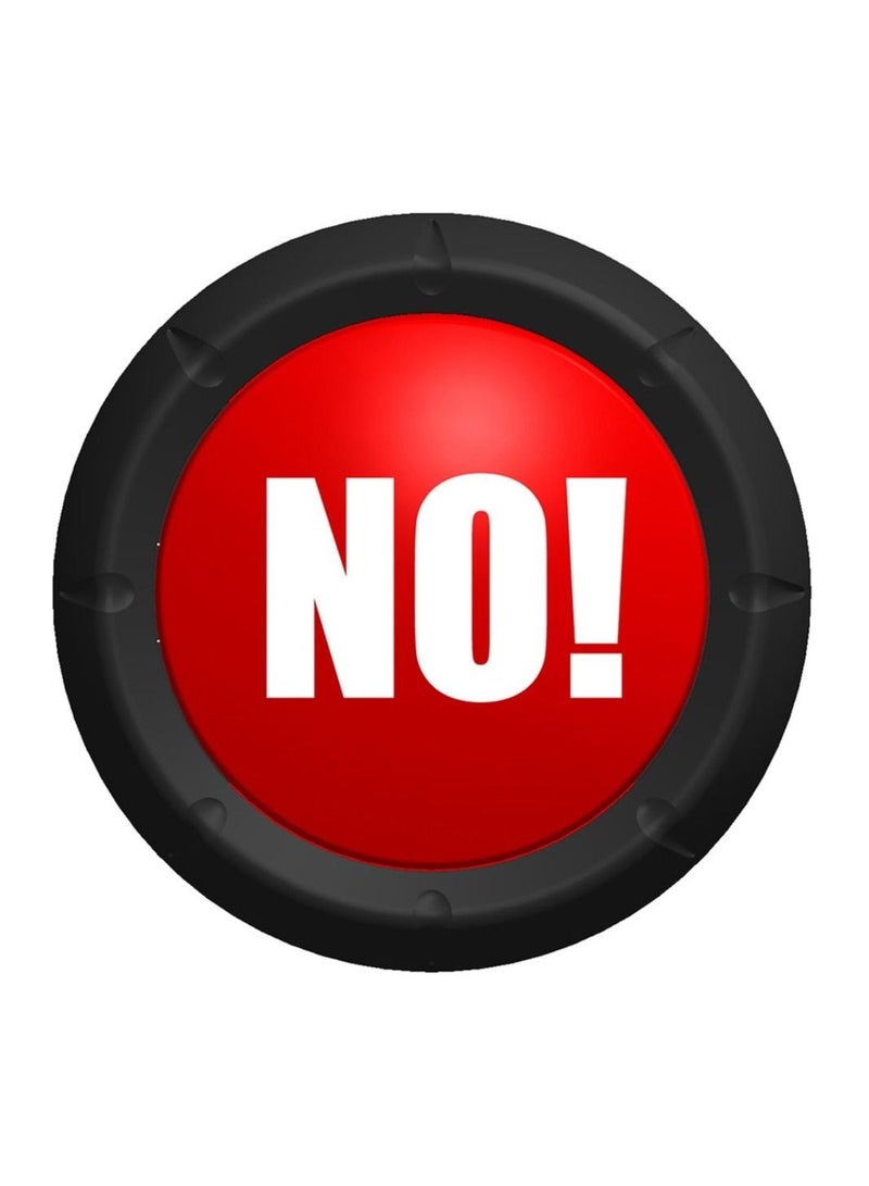 The NO Sound Button Desktop Toy Great for All Ages Fun Stress Reliever, Red Game Buzzer, 10 sounds