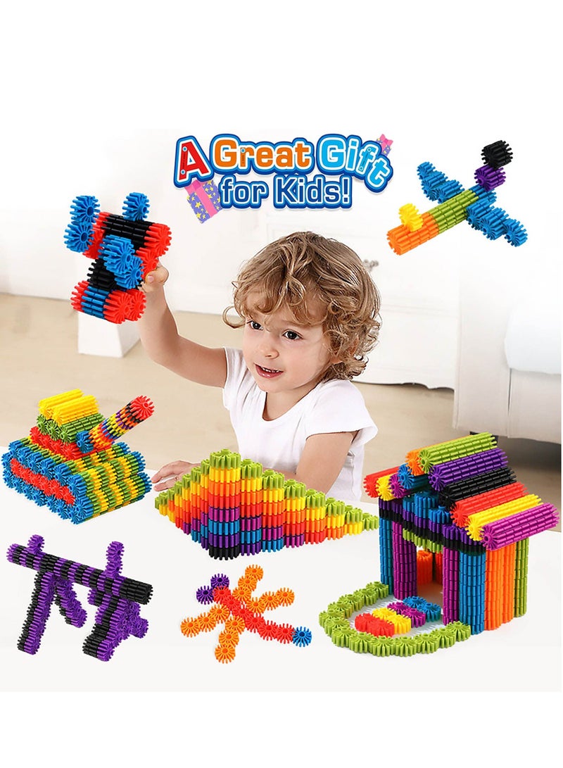 SYOSI Gears Interlocking Learning Set STEM Construction Toy Kit Building Kids Toys for Preschool Boys and Girls Aged 3 Up Creativity 180 Pcs 10 Colors