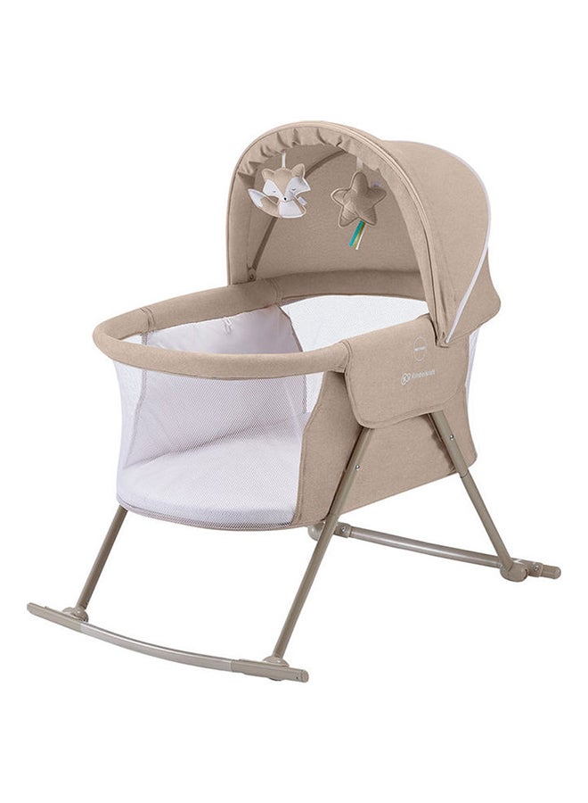 Baby Crib 3-In-1 Lovi With Adjustable Canopy And Accessories For Newborn, 0-9, Beige