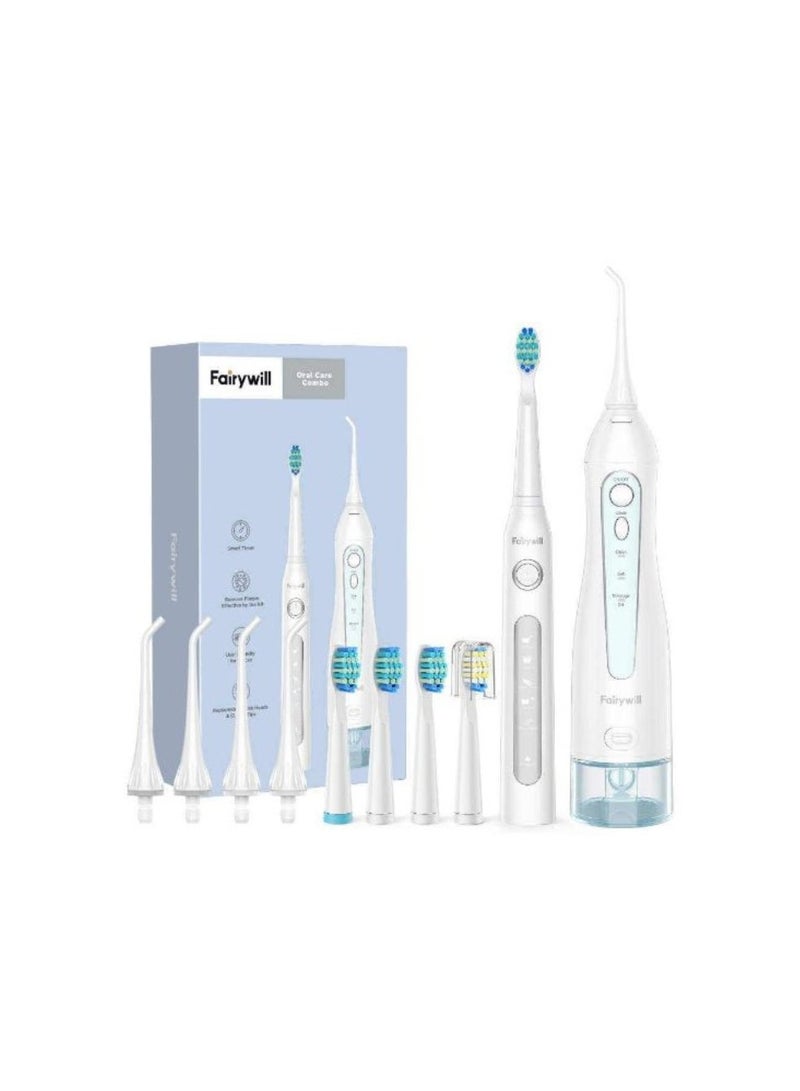 Fairywill Oral Care Combo 5020E Water Flosser + 507 Toothbrush