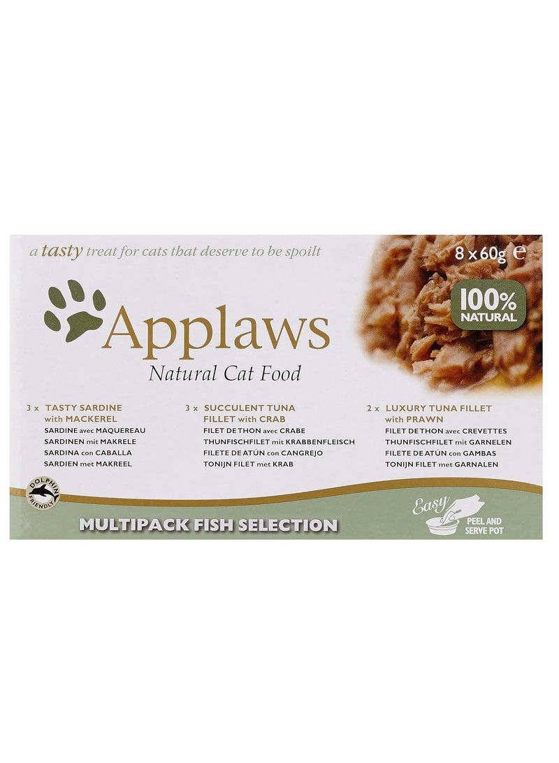 Natural Cat Multipack Fish Selection Wet Food For Cats 8X60g