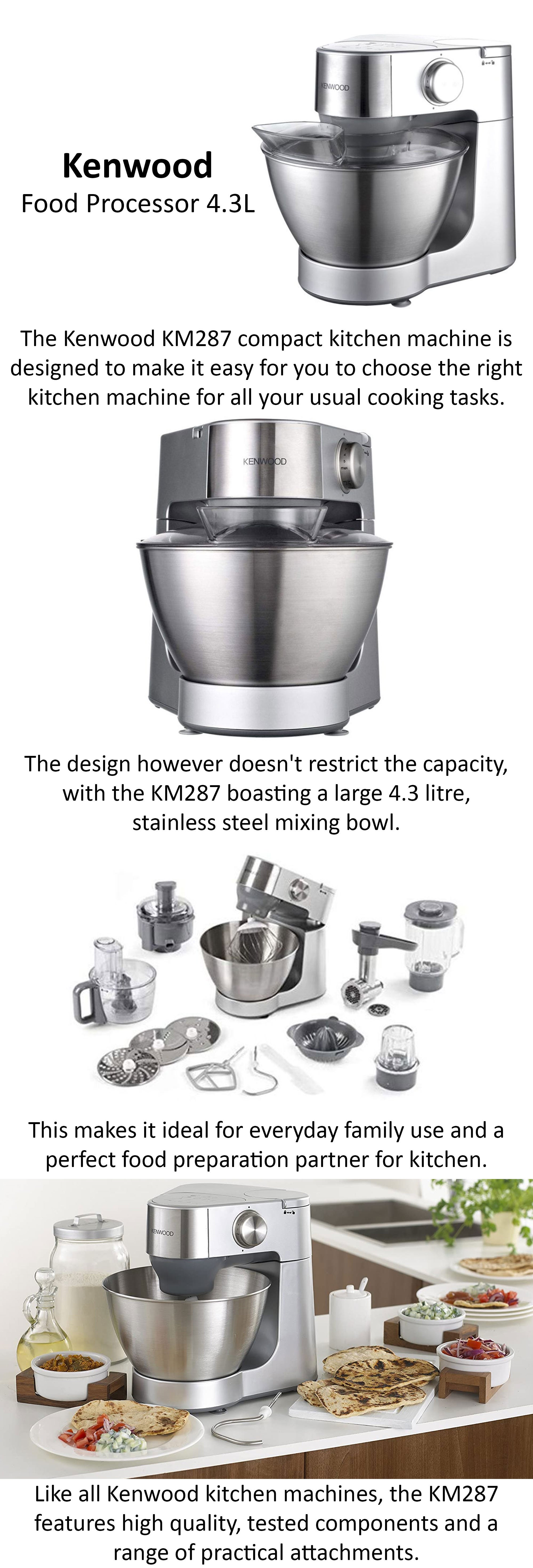 Food Processor 4.3 L 900 W KM287 Silver/Clear